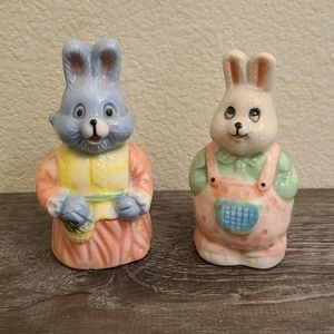 Vintage Bunny Salt & Pepper Shakers